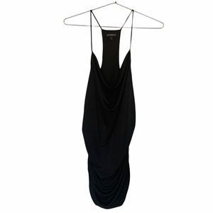 Express Black Racerback Ruche Tank Top